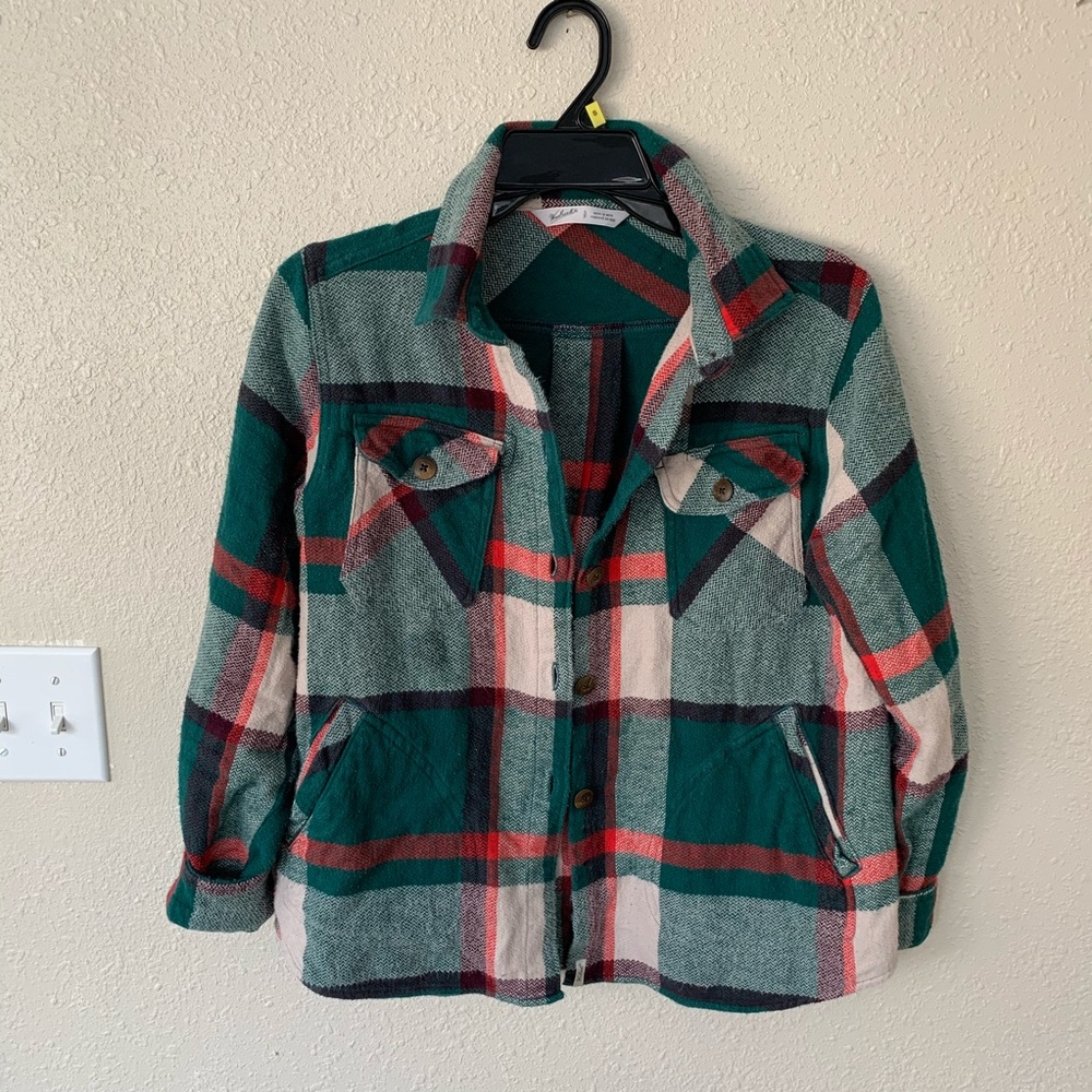 Woolrich Cropped Flannel Swing Top